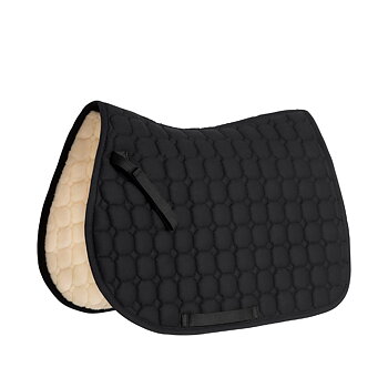 Protector Octagon Saddle Pad, Faux Fur - Show Jumping Pony, Black