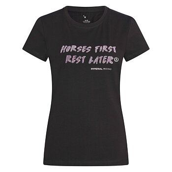 Imperial Riding T-shirt Horses First Black