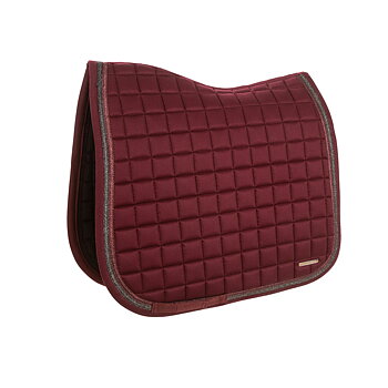 Lami-Cell Sparkling Saddle Pad, Dressage - Burgundy/Grey