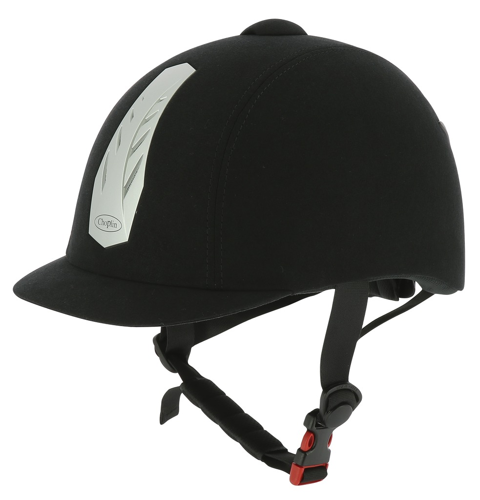 CHOPLIN Aero Adjustable Helmet Black/Front Vents In Matte Silvery Colour