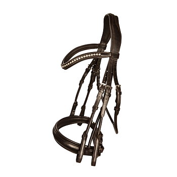 Lippo Delicato Double Bridle - Chocolate