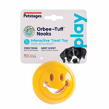 Outward Hound Oh Planet Dog Orbee-Tuff Nooks Dog Toy - Yellow 