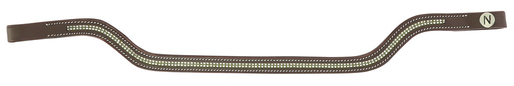 NORTON PRO 'Shape' Browband Havana/Green - Full size