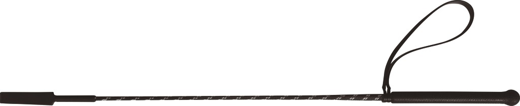 WHIP & GO Nylonflätat Ridspö i Glasfiber Svart