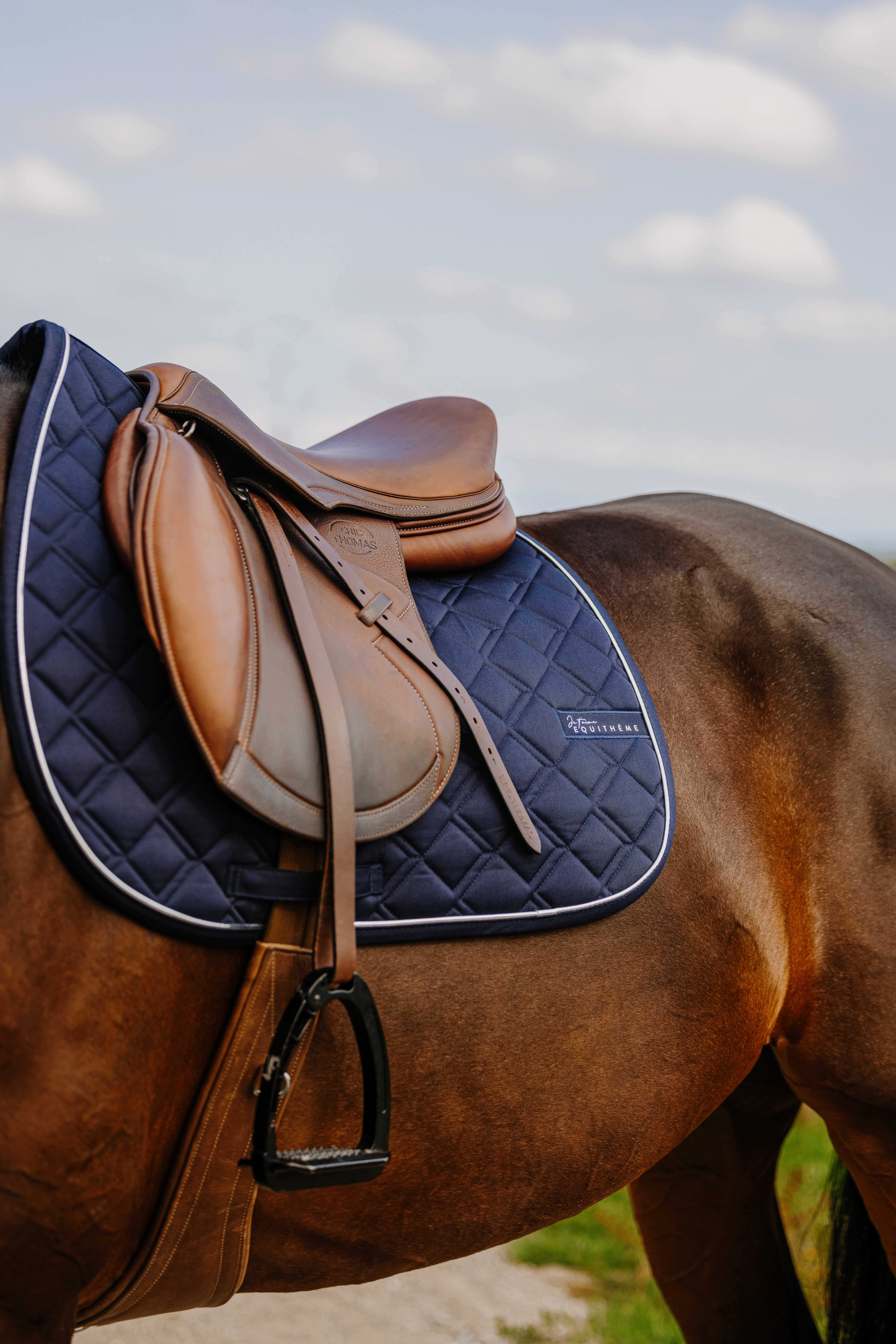 Equitheme Je T'aime Mirror Saddle Pad Blue - 3