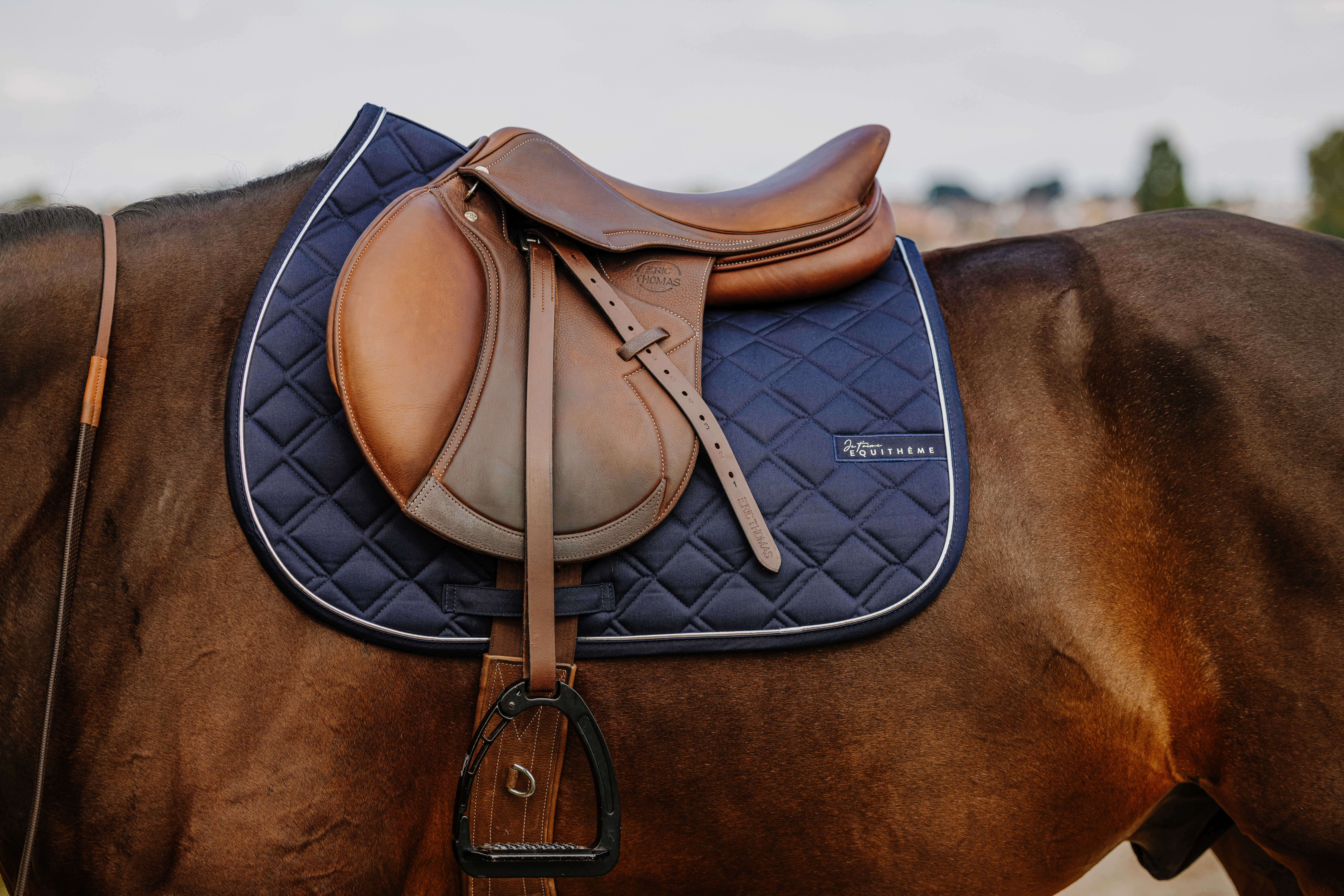 Equitheme Je T'aime Mirror Saddle Pad Blue - 2