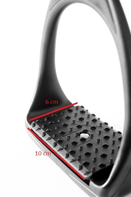 COMPOSITI 'Reflex' Stirrup Black, With 3M Reflective Stickers - 3