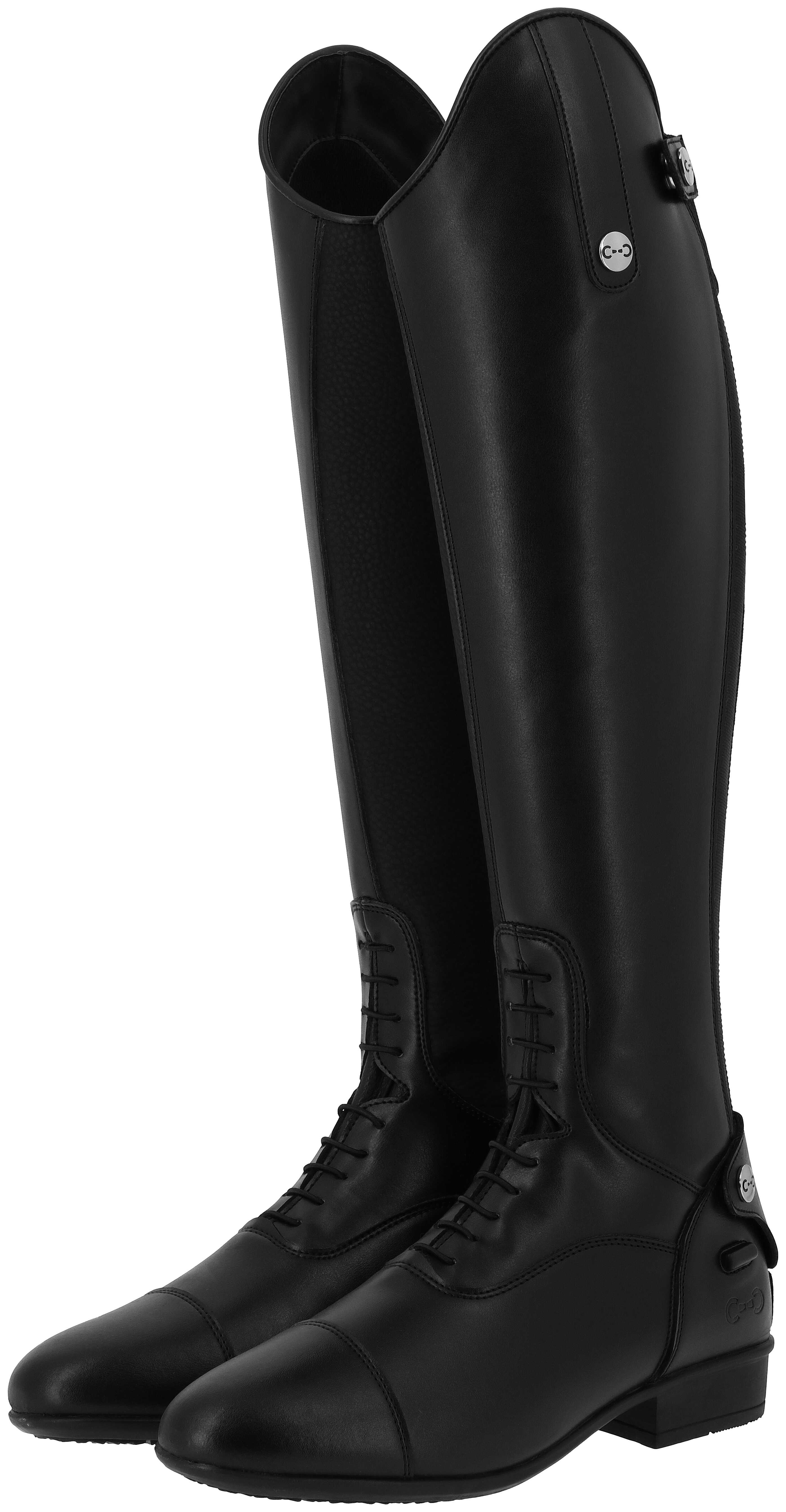 Riding World Schnürstiefel aus Synthetik - Normale Höhe/X-Schmal Weite Schwarz - 2