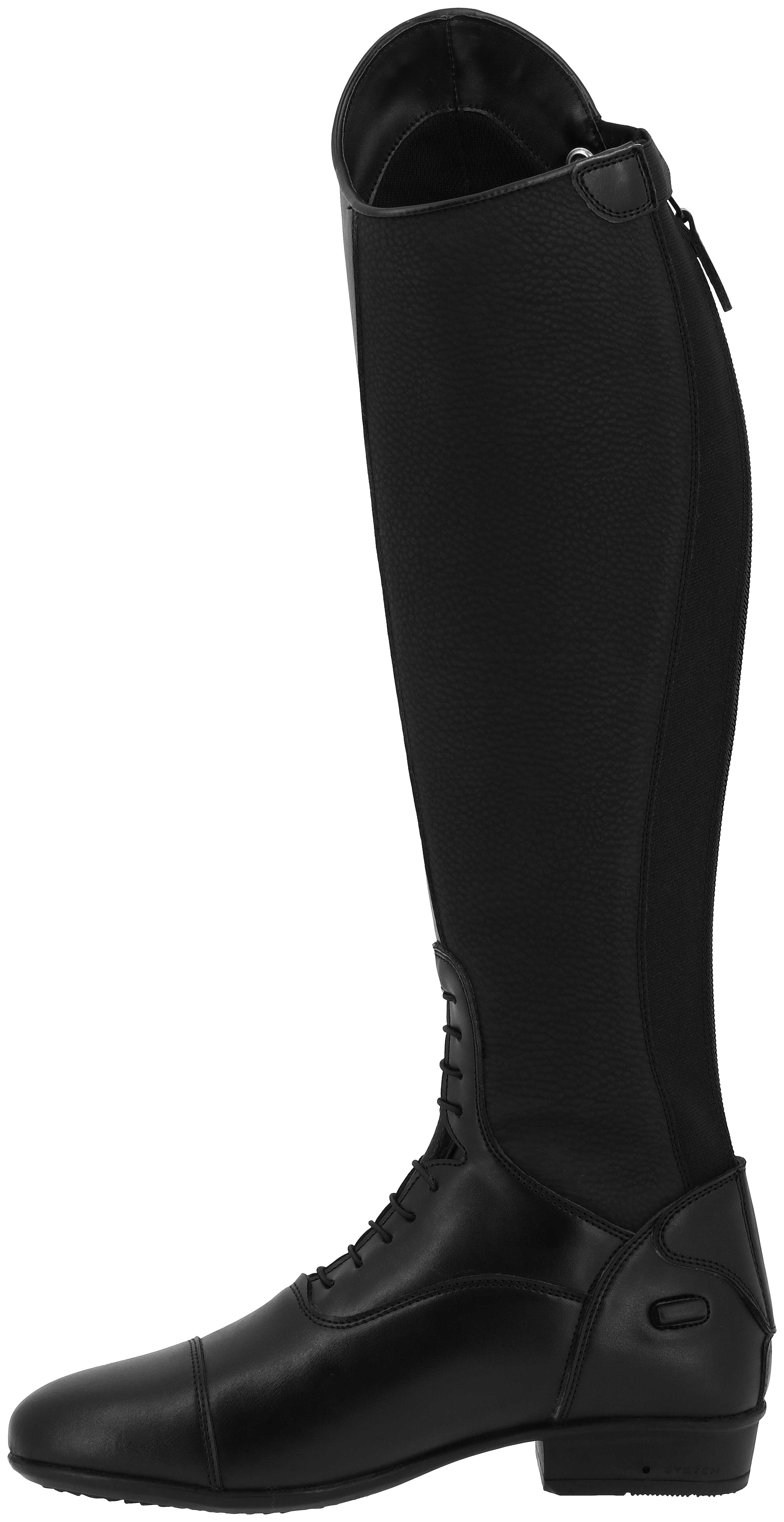 Riding World Schnürstiefel aus Synthetik - Hohe Höhe/Schmale Weite Schwarz - 4