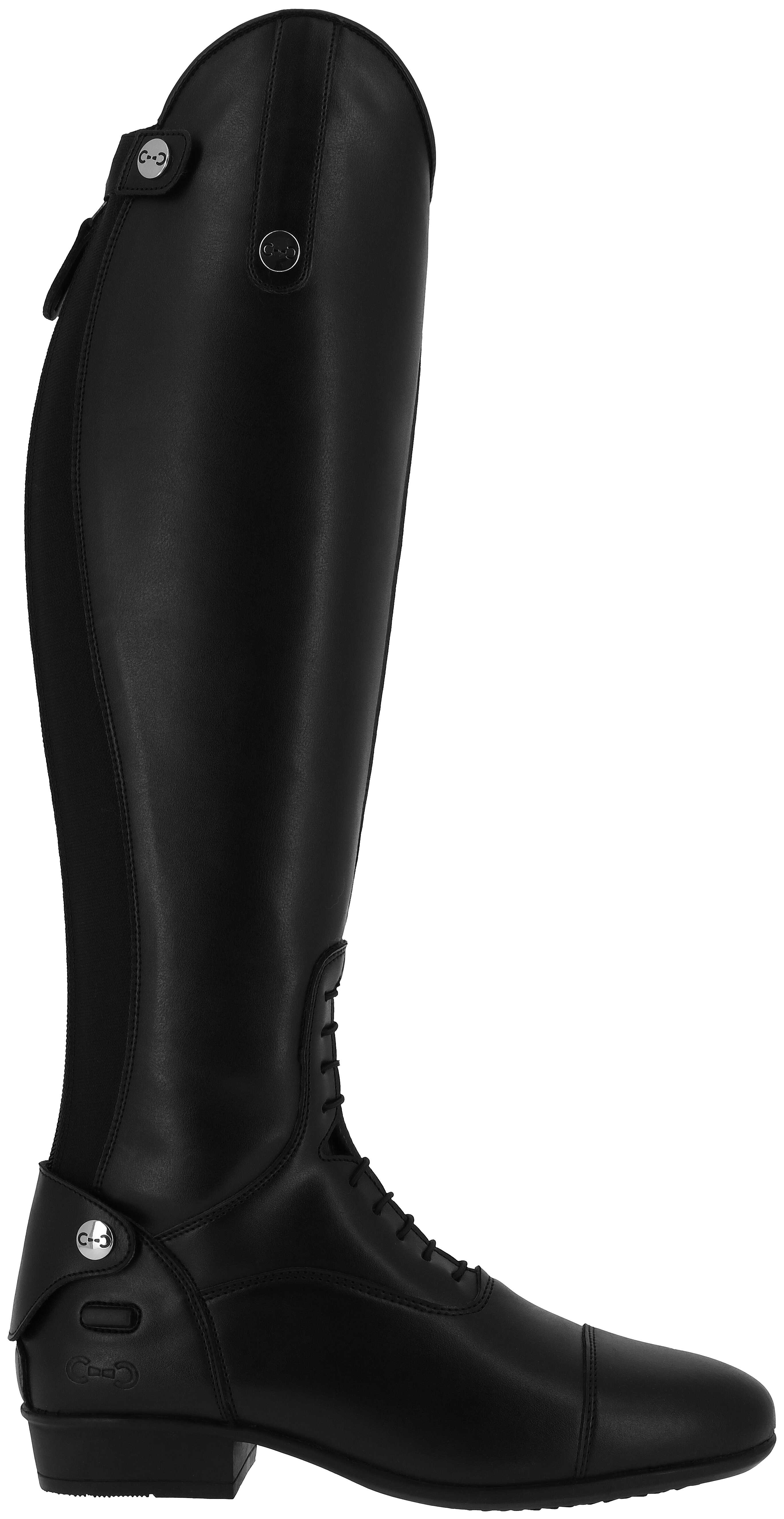 Riding World Schnürstiefel aus Synthetik - Hohe Höhe/Breite Weite Schwarz - 3