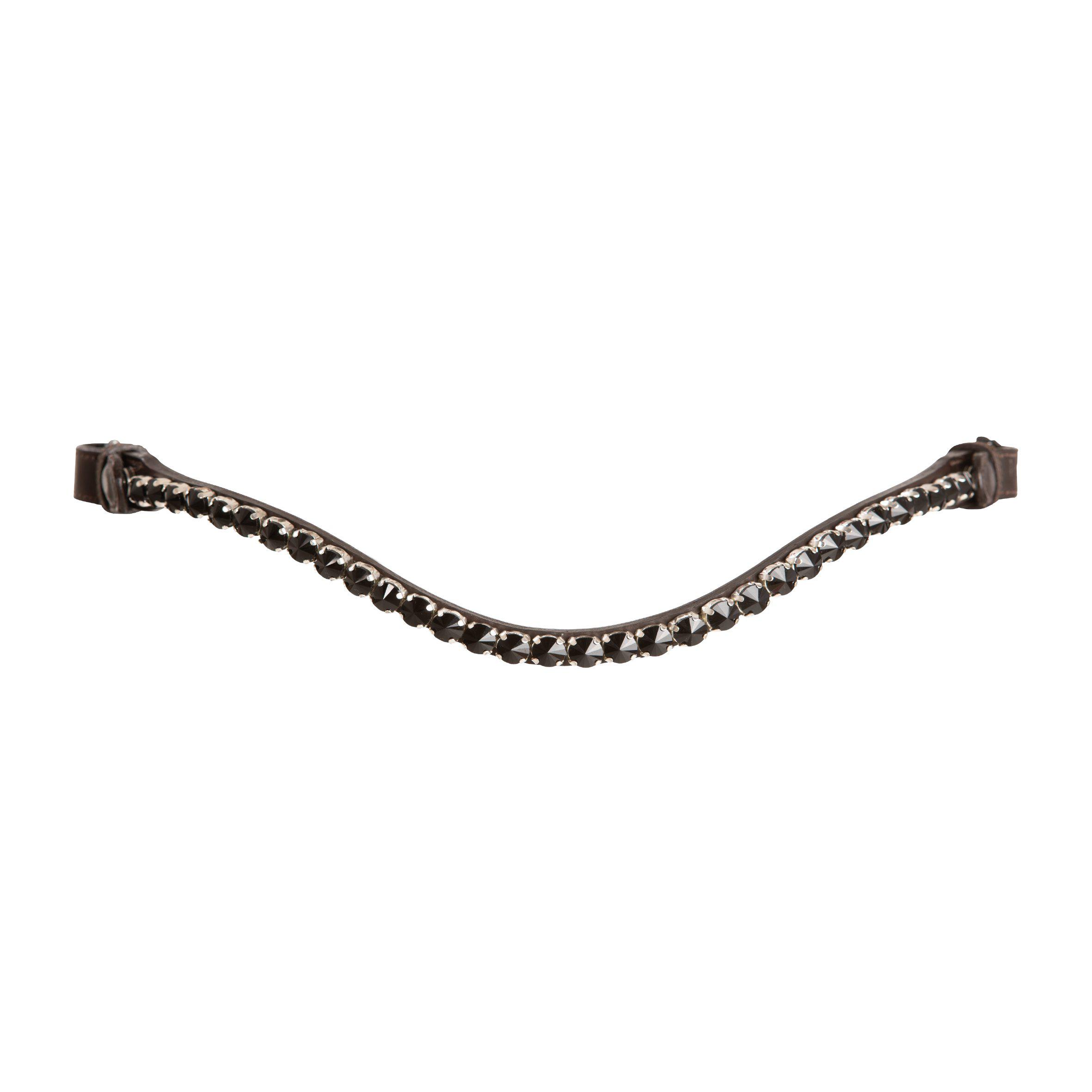 Lippo Caselle Browband Black Stones - Chocolate