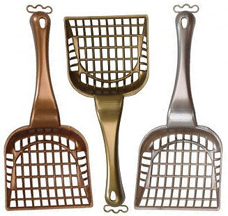 Cat sand's scoop for cat sand from EBI- Gold / Silver / Bronze