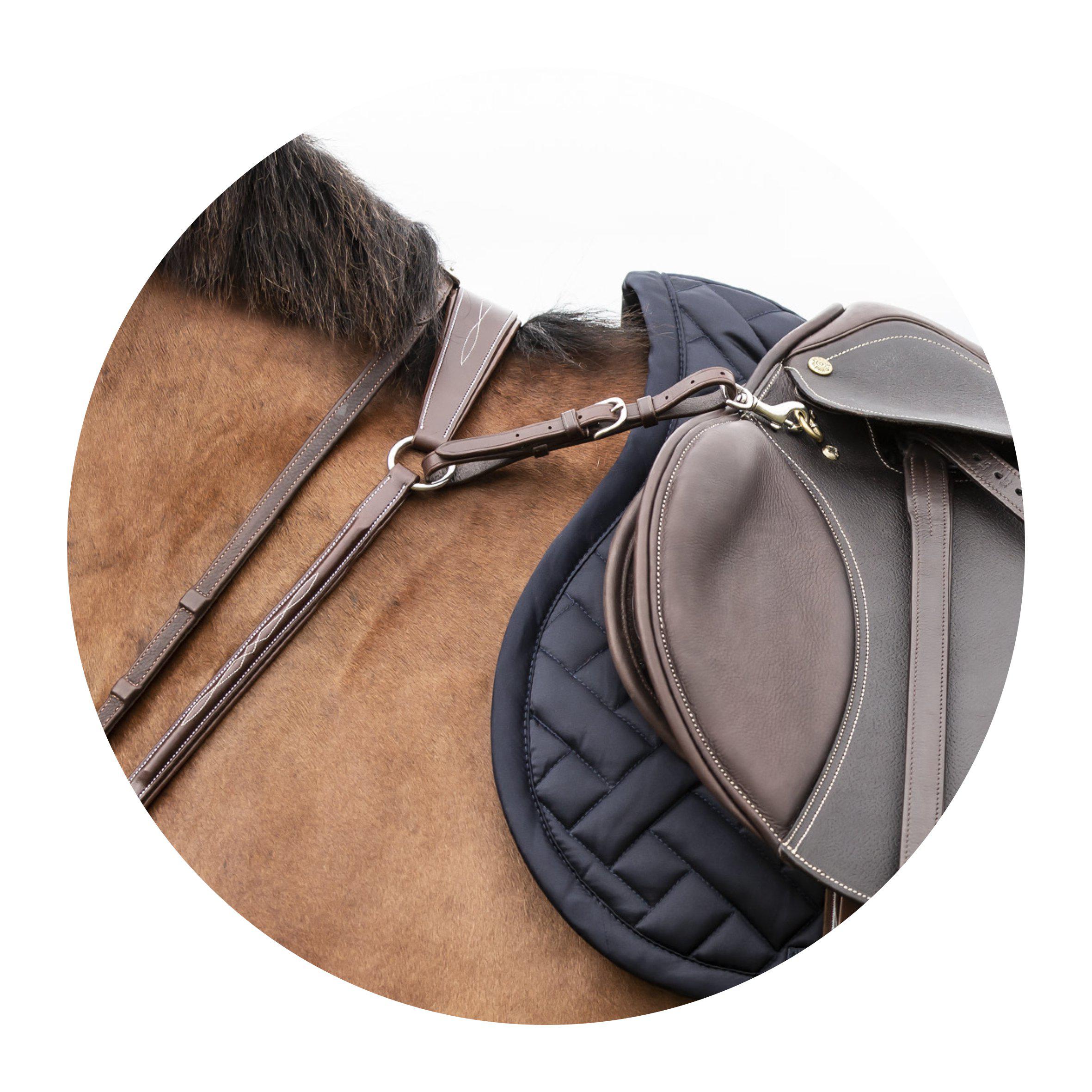 Lippo Fazzino Breastplate With Martingale - Oak Bark - 4