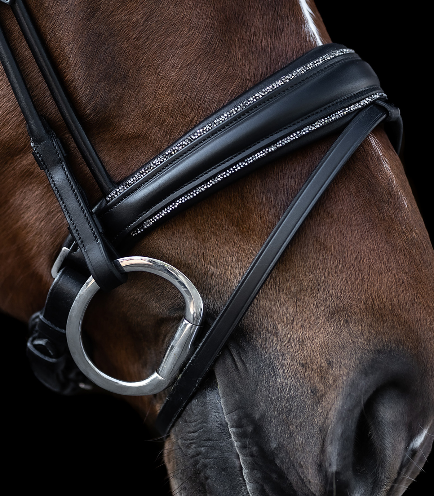 Waldhausen S-Line Snaffle Bridle , Glamour black - 5