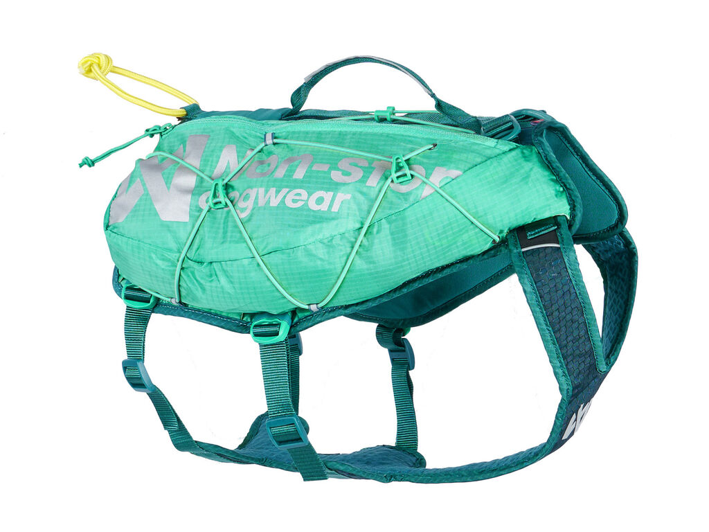 Non-Stop Dogwear Trail Light Backpack for Dogs - Teal, XL