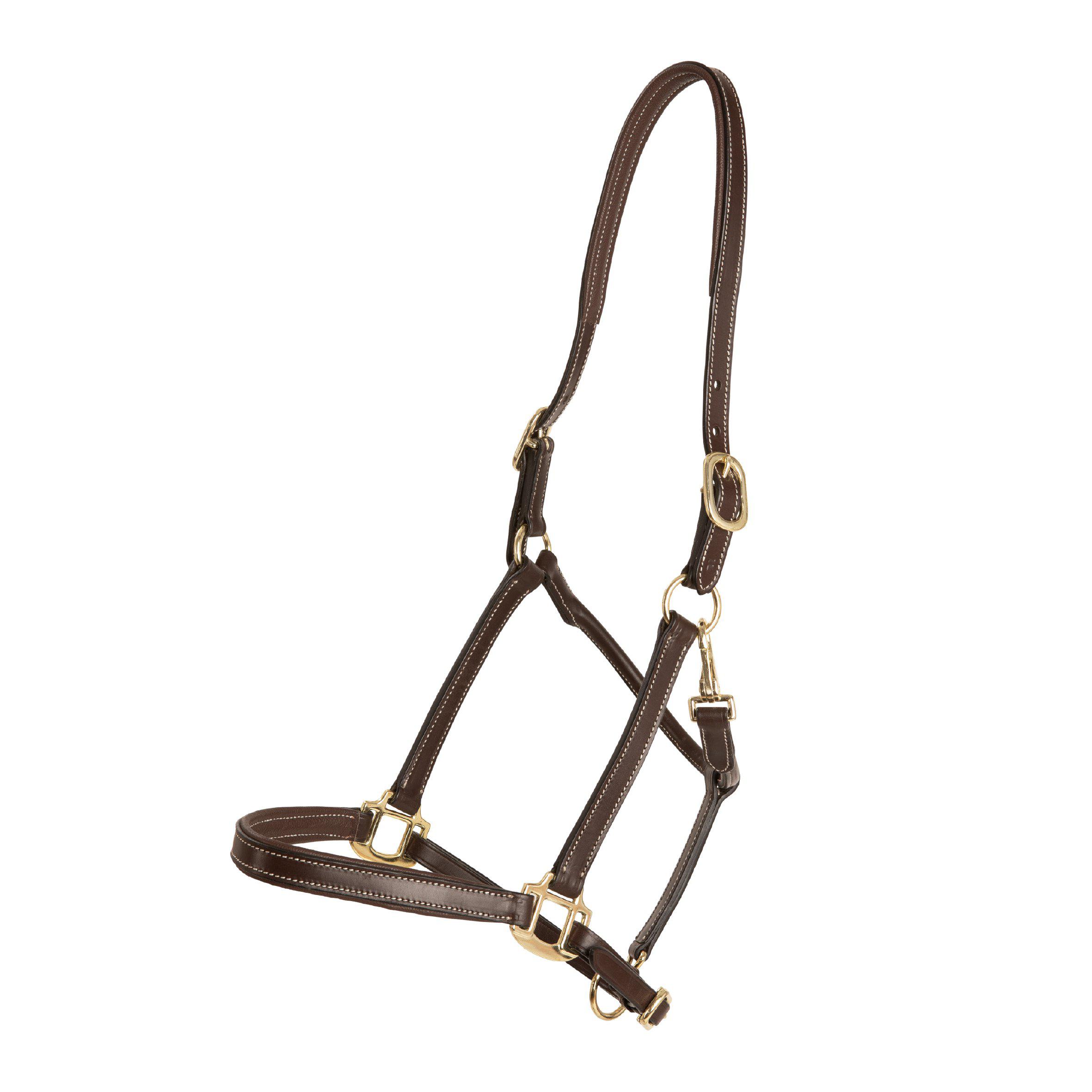 Lippo Lädergrimma, Zinkpläterad Mässing - Brun (Ponny)