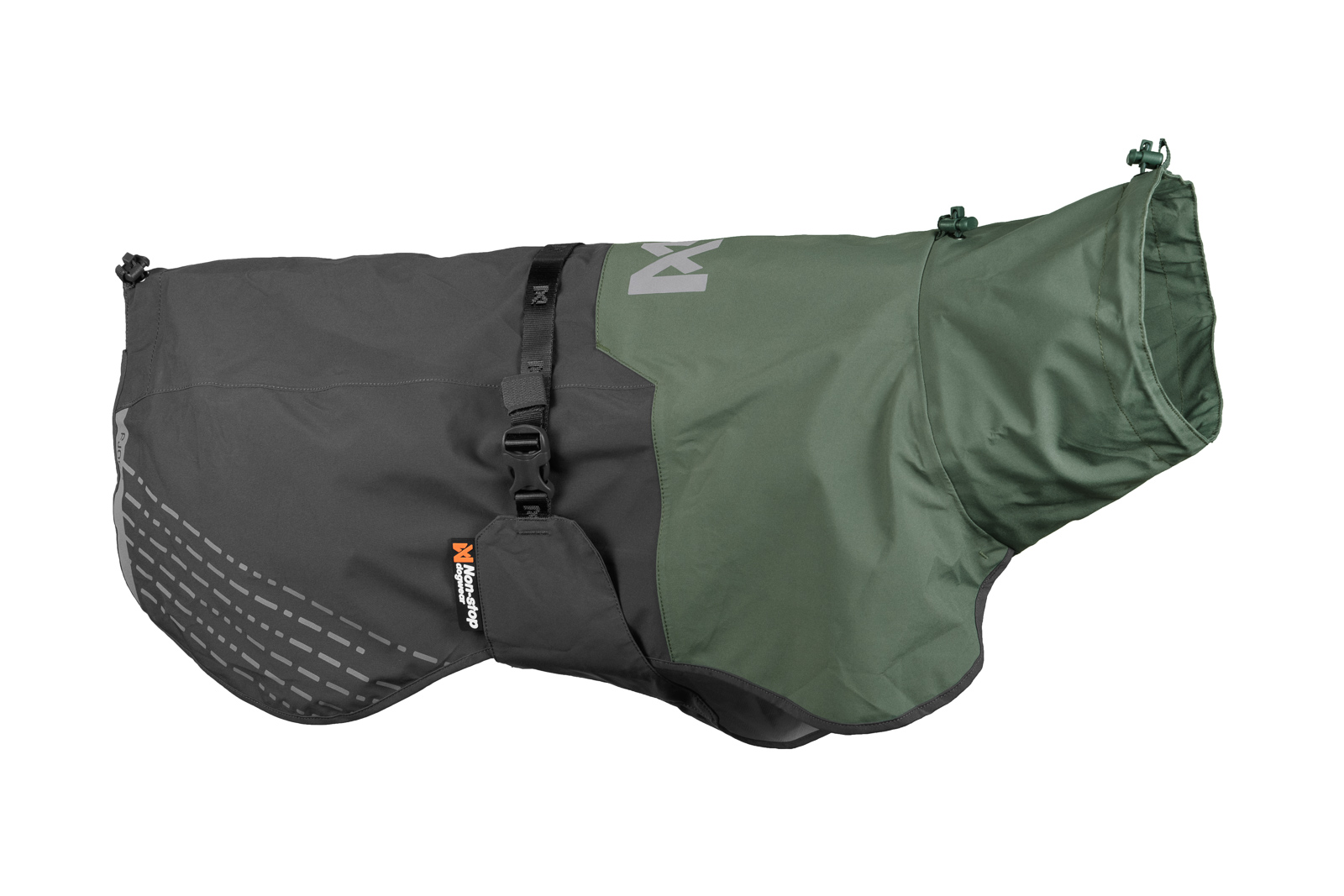 Non-Stop Dogwear Fjord Raincoat - Green / Gray, 24