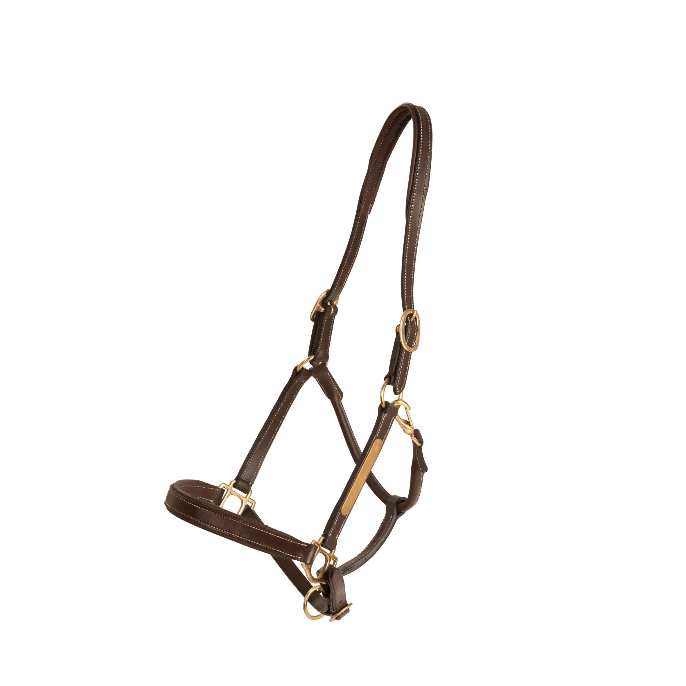 Lippo Lädergrimma Mässing - Brun (Ponny)