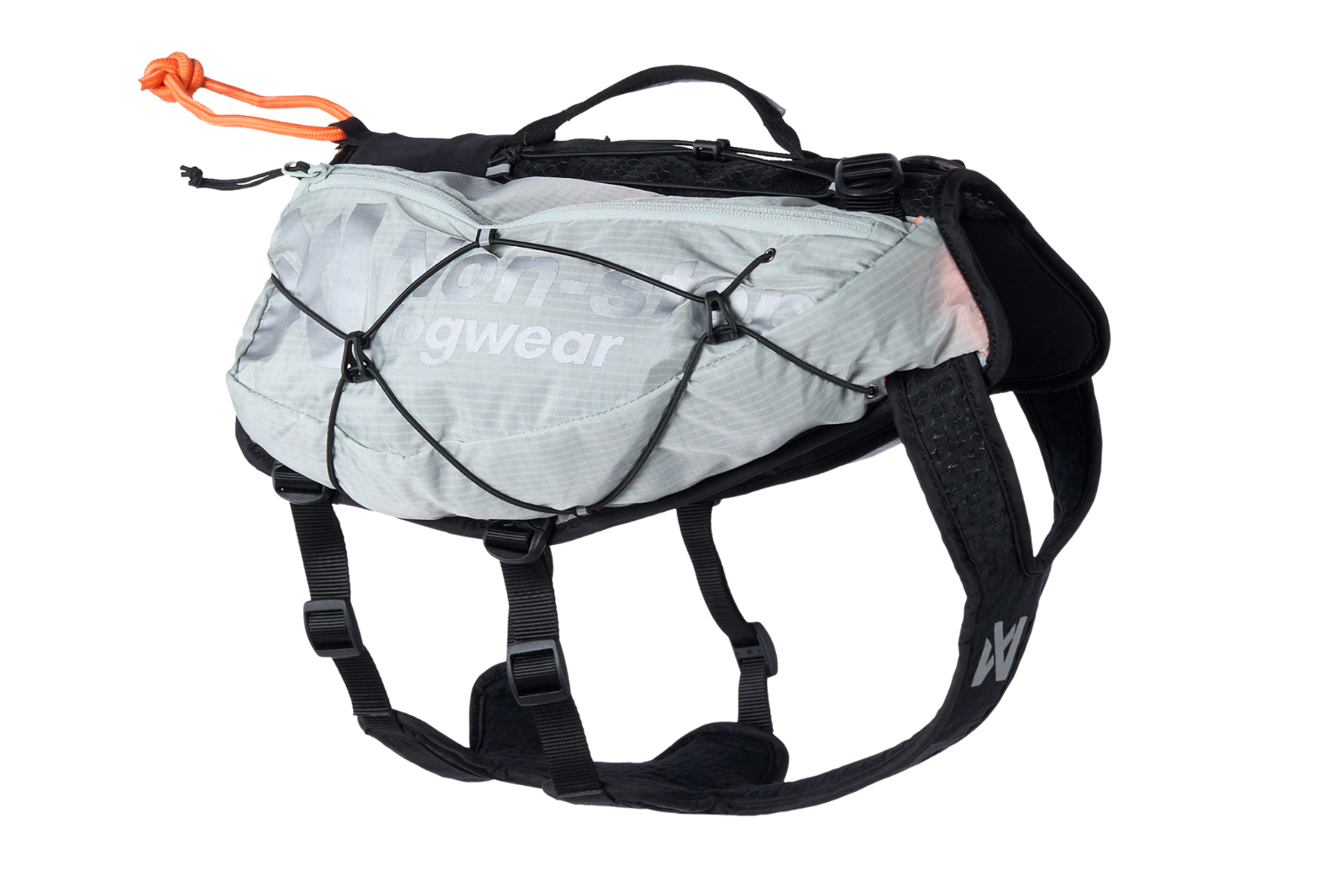 Non-Stop Dogwear Trail Light Backpack for Dogs - Gray/Black, S - 3