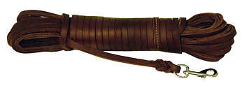 Kerbl Vegas Leather Dog Training Leash 10 m - Brown
