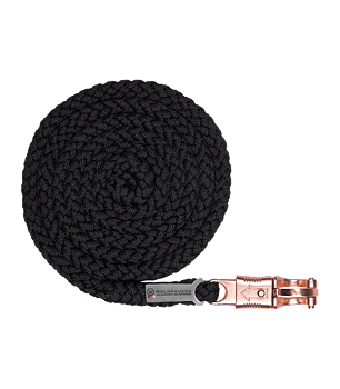 Waldhausen Shine lead rope - panic hook black/rose gold