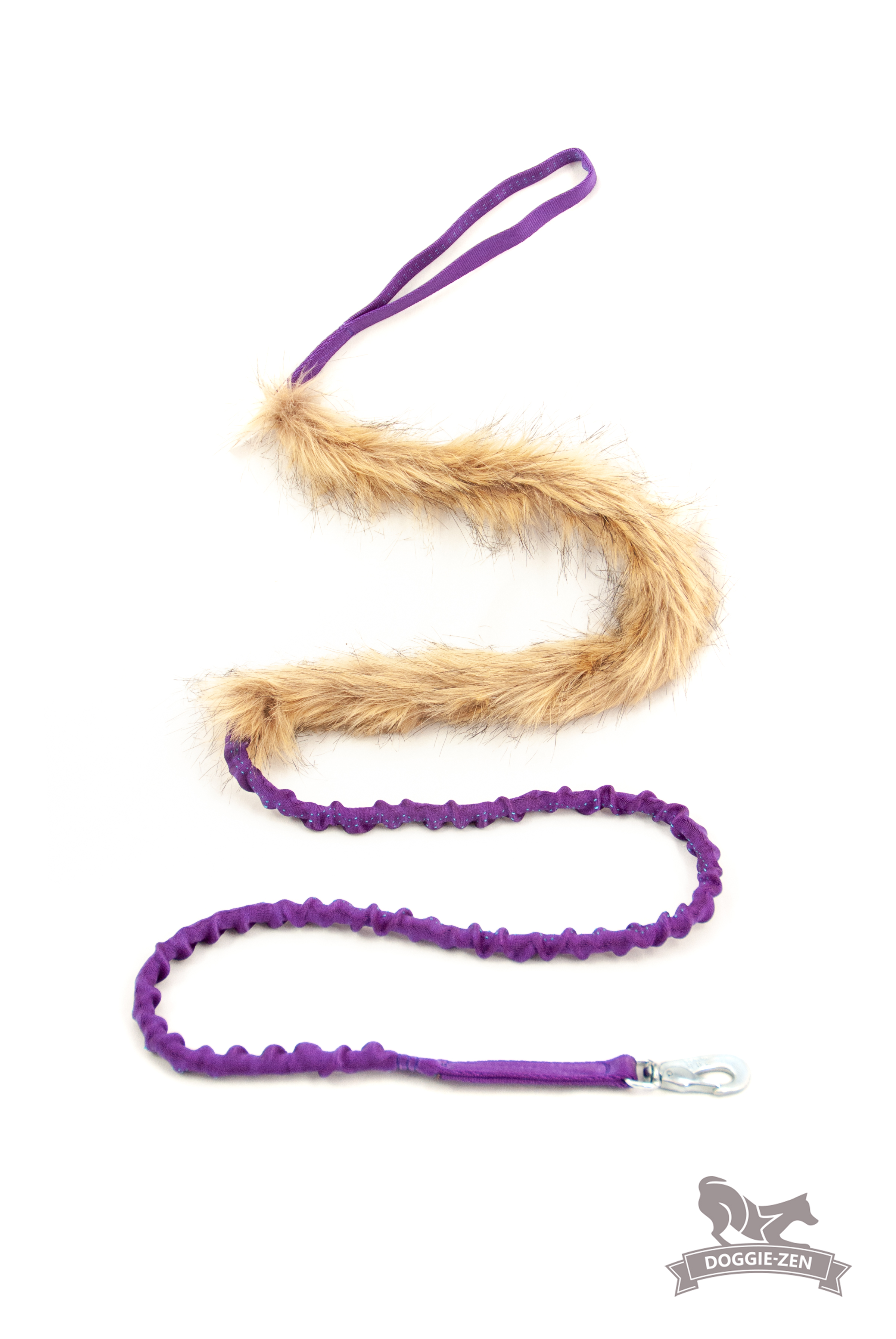 Doggie-Zen Elastic Tug Leash Neon Yellow/Purple-Blue-Yellow (short-haired), S - only this copy