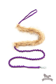 Doggie-Zen Elastic Tug Leash Neon Yellow/Purple-Blue-Yellow (short-haired), S - only this copy