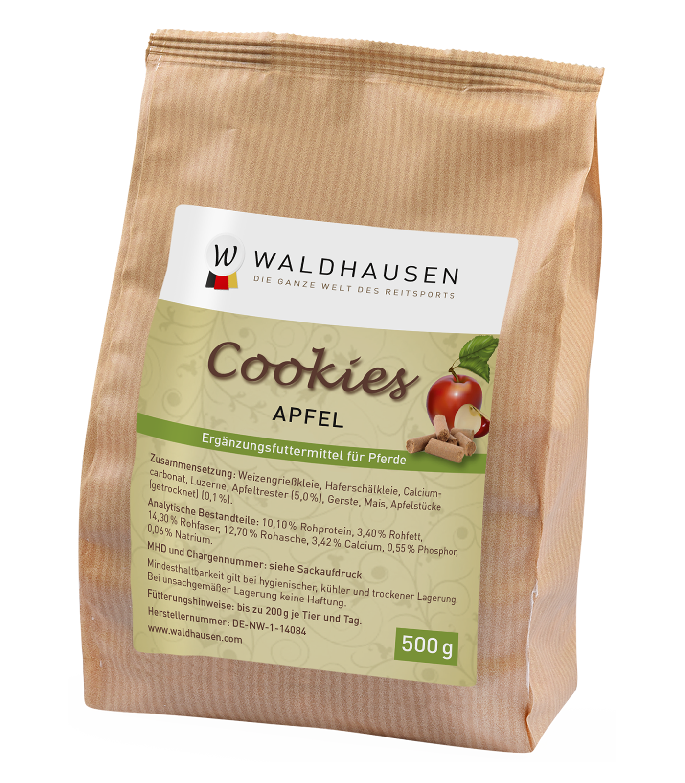 Waldhausen Hästkakor, 500 g - Äpple