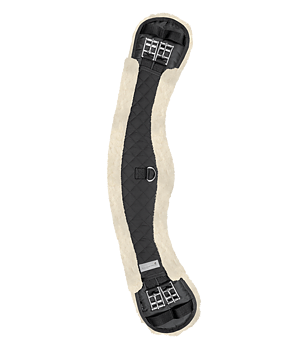 Waldhausen Moon short girth with teddy fur - Black/nature