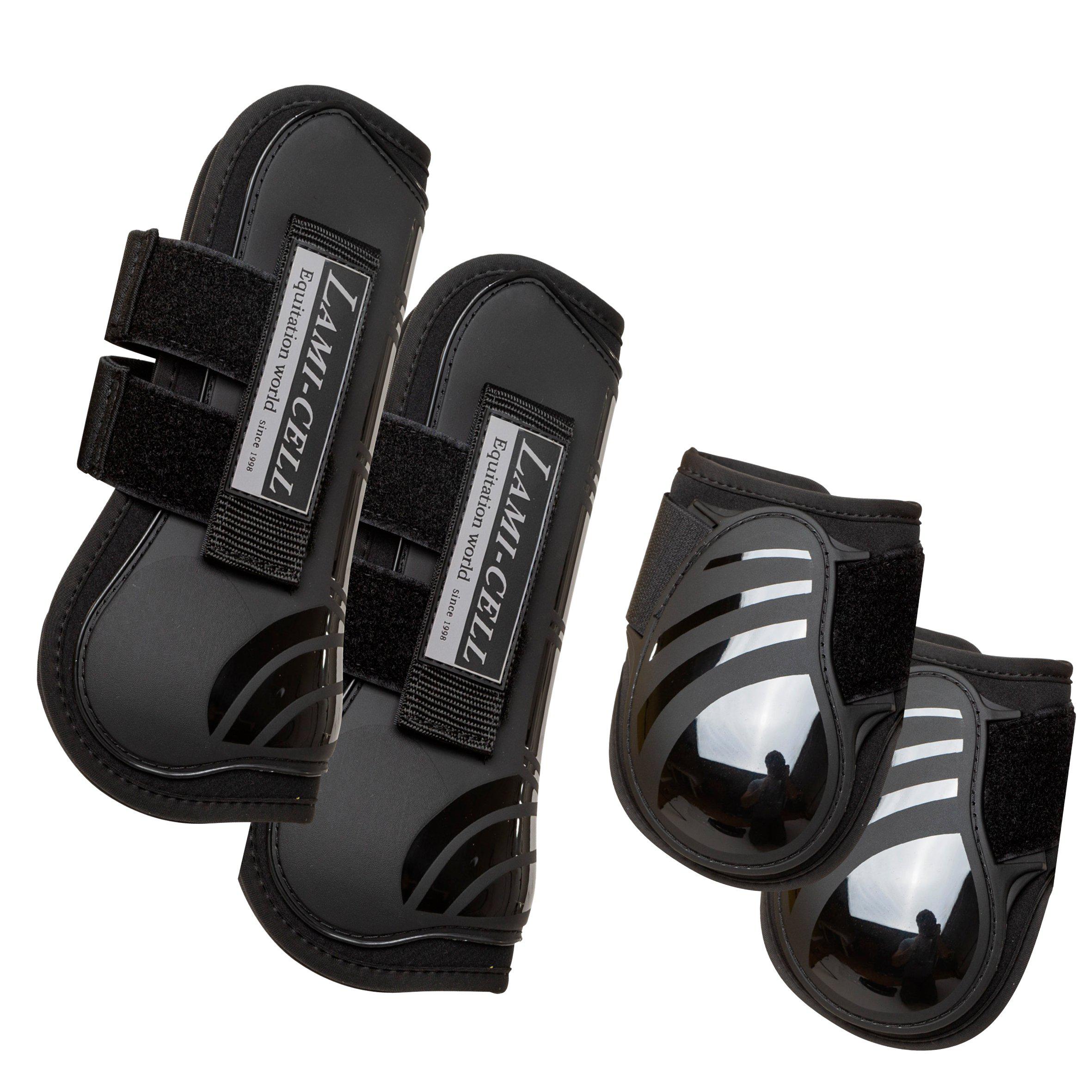 Lami-Cell Senskydd + Kotskydd, 4-Pack - Svart (Ponny/Cob)