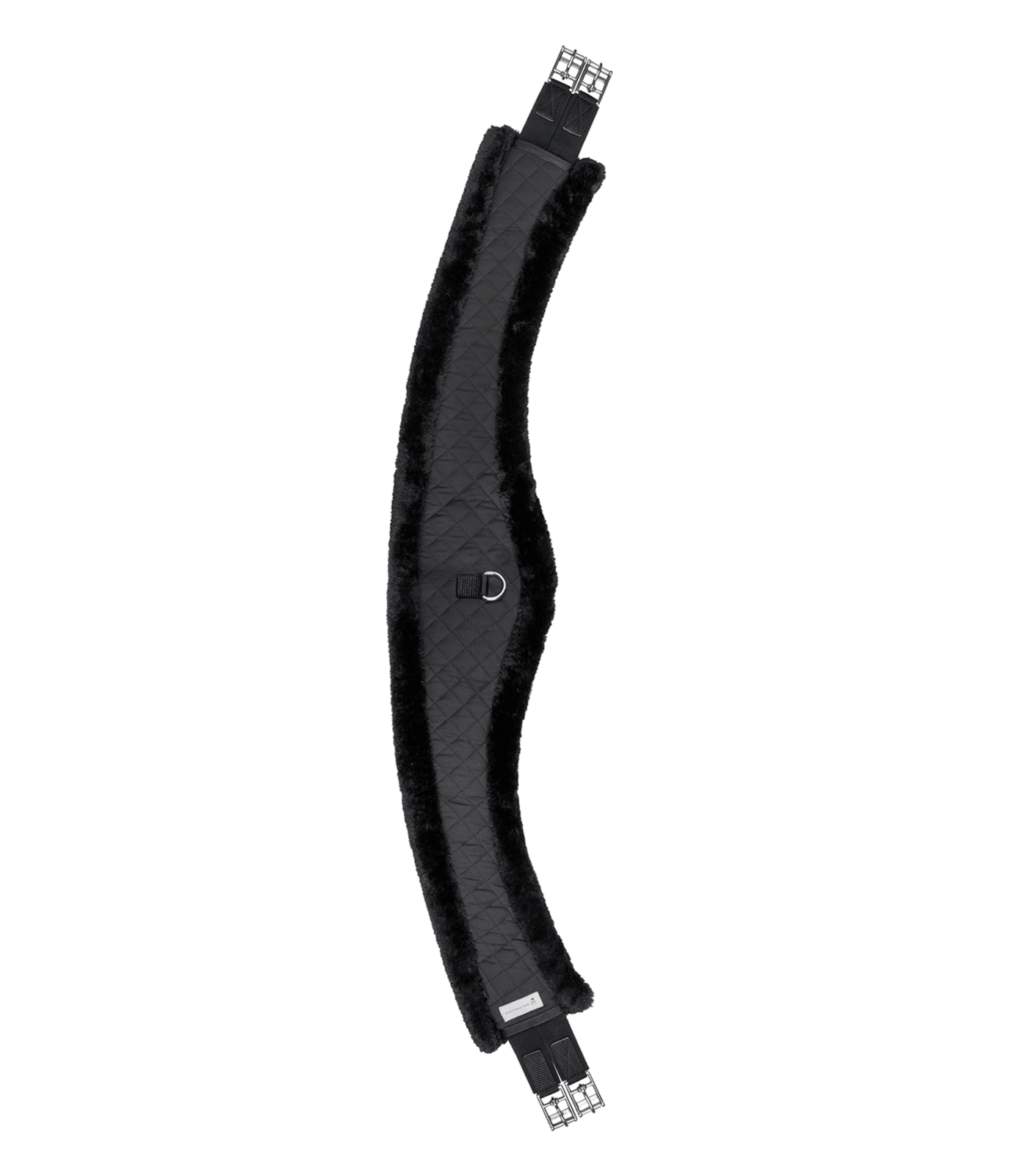 Waldhausen Moon long girth with teddy fur - Black/black