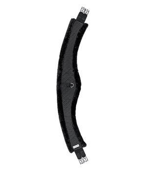 Waldhausen Moon long girth with teddy fur - Black/black