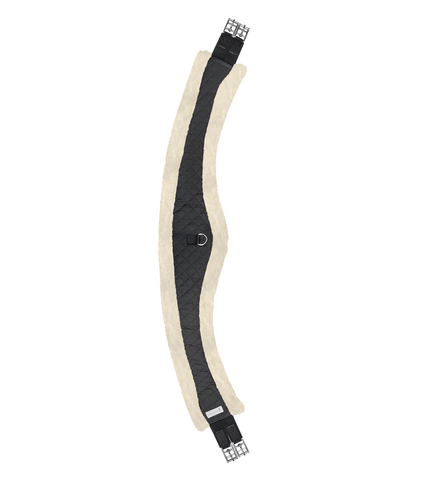Waldhausen Moon long girth with teddy fur - Black/nature