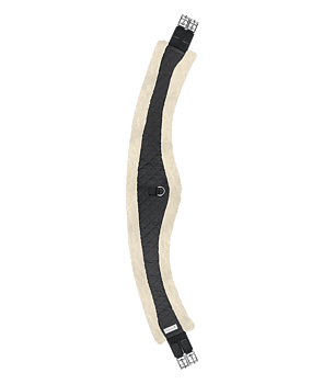 Waldhausen Moon long girth with teddy fur - Black/nature