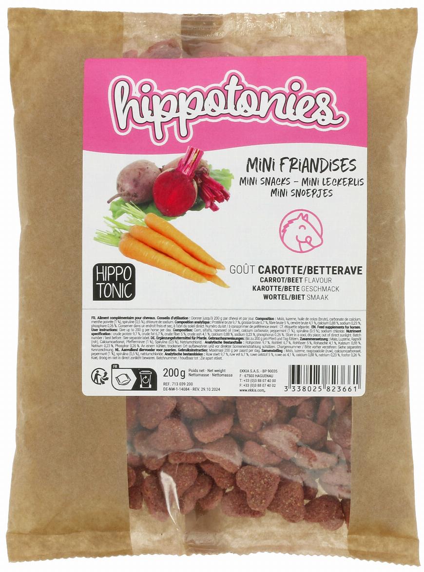 HIPPOTONIC Hippotonies Mini Treats Hästgodis - Morot/Rödbeta 200 g