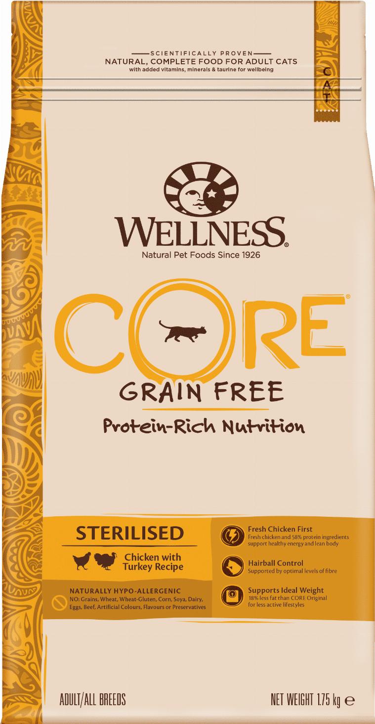 CORE Original Adult Cat Food for Sterilized Cats – Turkey and Chicken 1,75kg