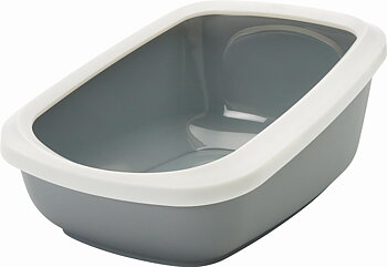 Savic Aseo Jumbo Litter Box - Grey/White 68 cm
