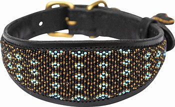 Kampuni Handmade Dog Collar Lucher Faraja - Turquoise/Teal
