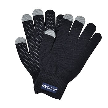 Hansbo Sport Magic Gloves Touch Svart Vuxen