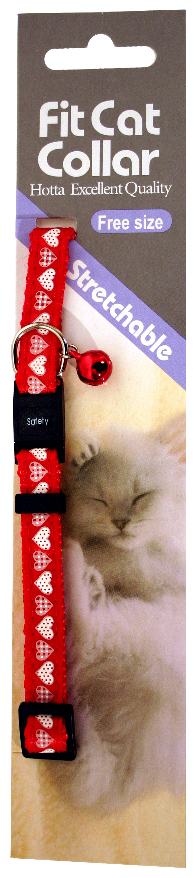 Cat collar with hearts - 2