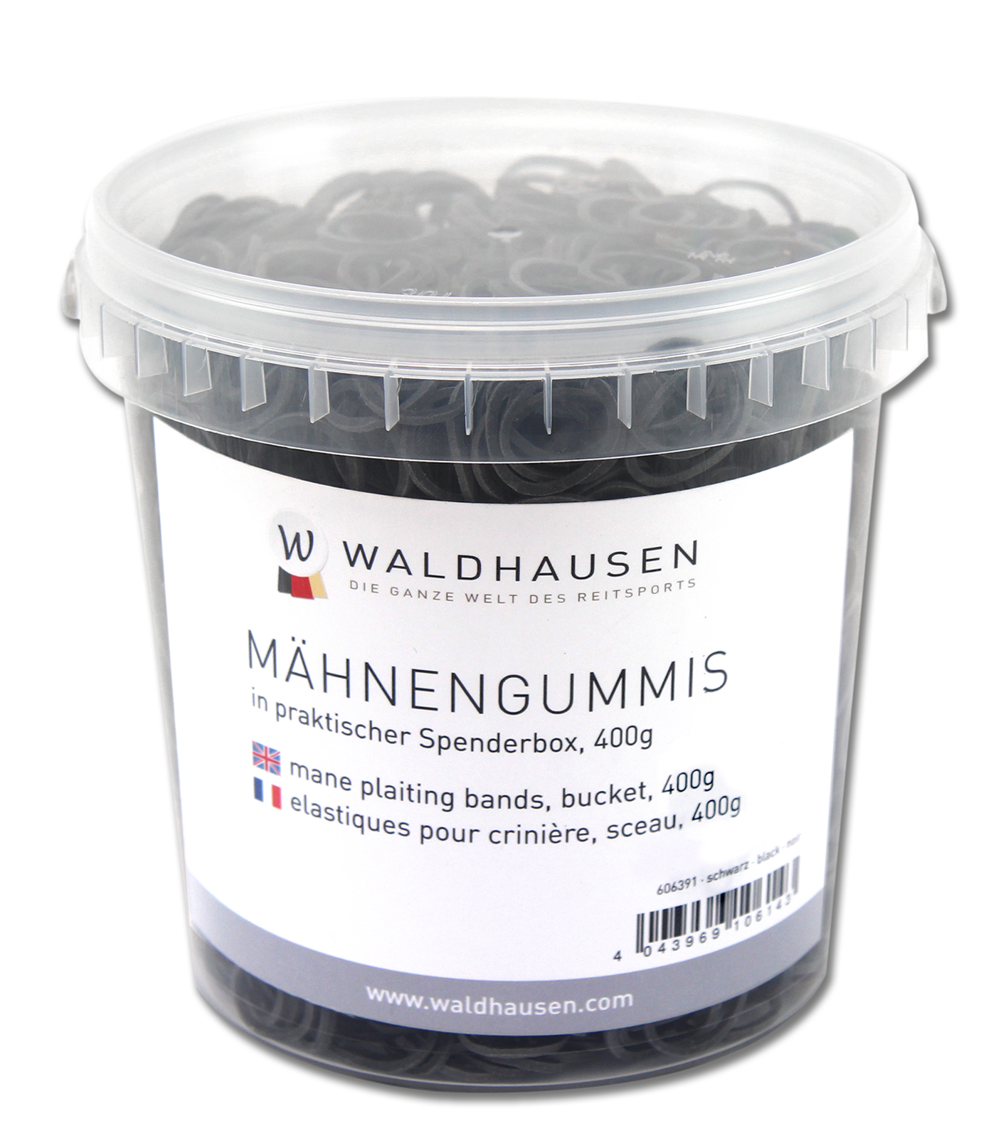 Waldhausen Mansnoddar, Burk 400 g svart