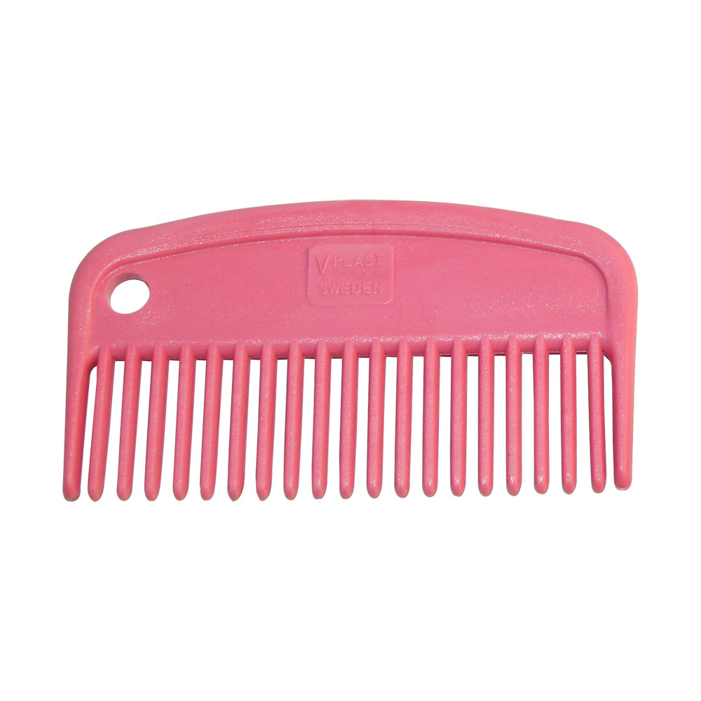 V-Plast mane comb in plastic pink 10 cm