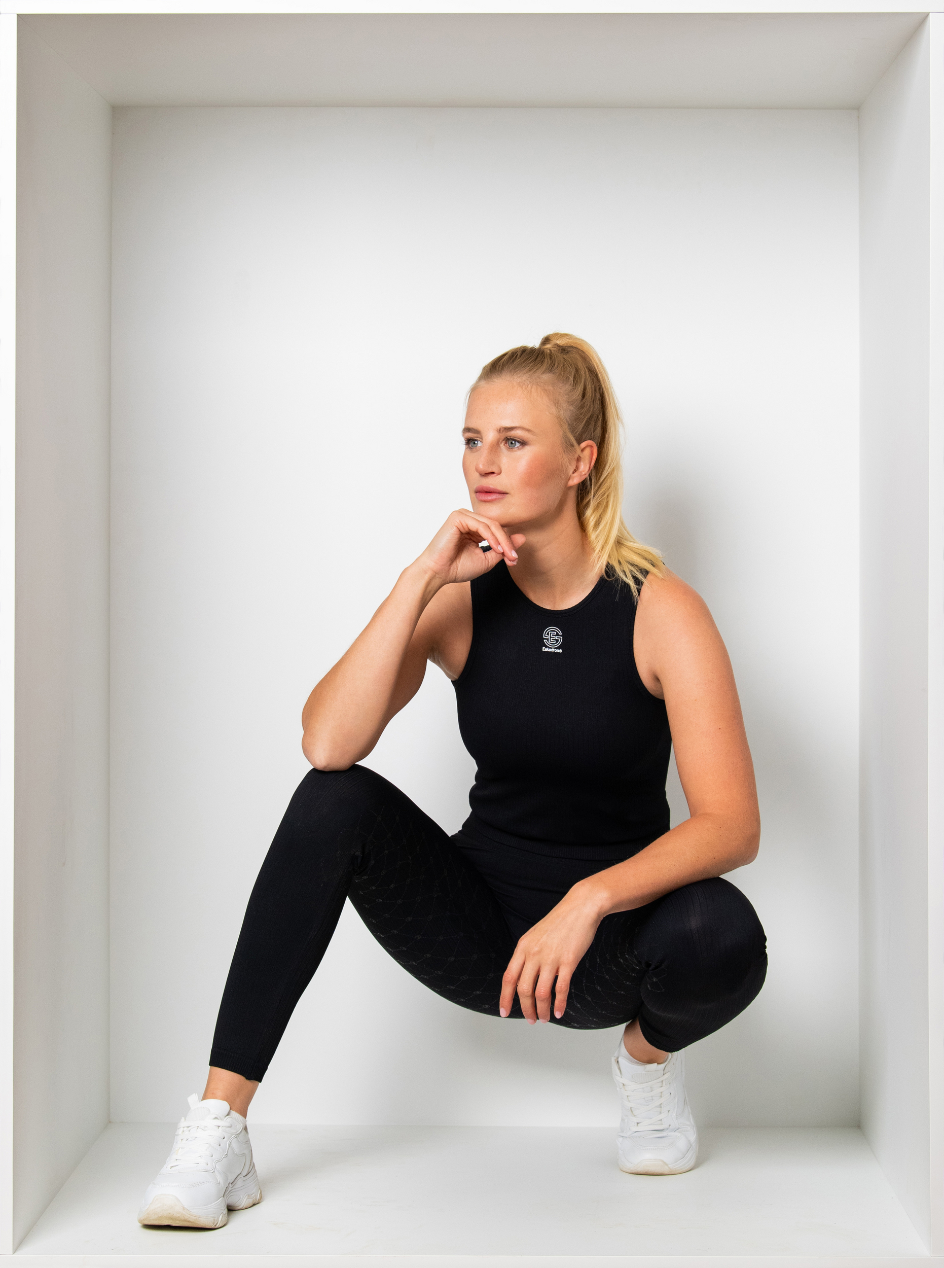 Eskadron Dynamic 24 S/S Seamless Ridetights - Svart, XS - kun dette eksemplaret - 3