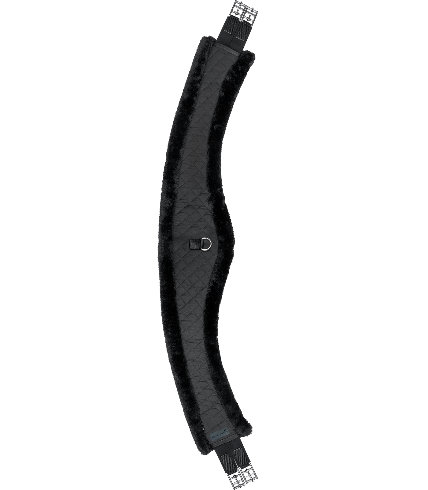 Waldhausen Moon long girth with teddy fur - black/black