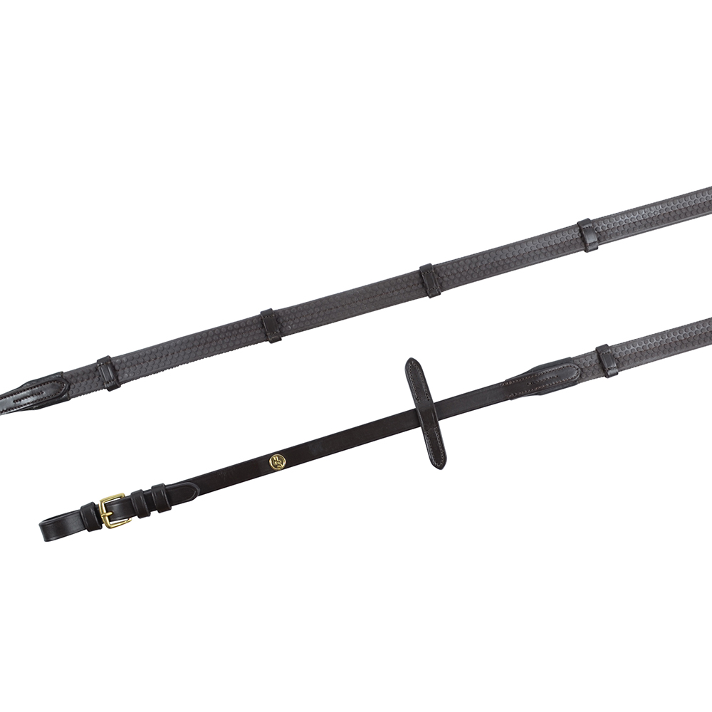 Hansbo Sport Rubber Reins Helix Brown, Shetland