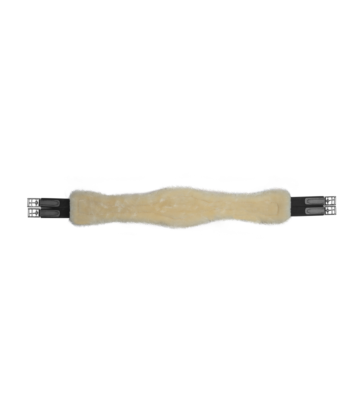Waldhausen leather saddle girth with ECO Wool - black - 2