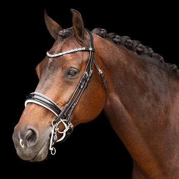 Imperial Riding Weymouth bridle Olympia Black-White