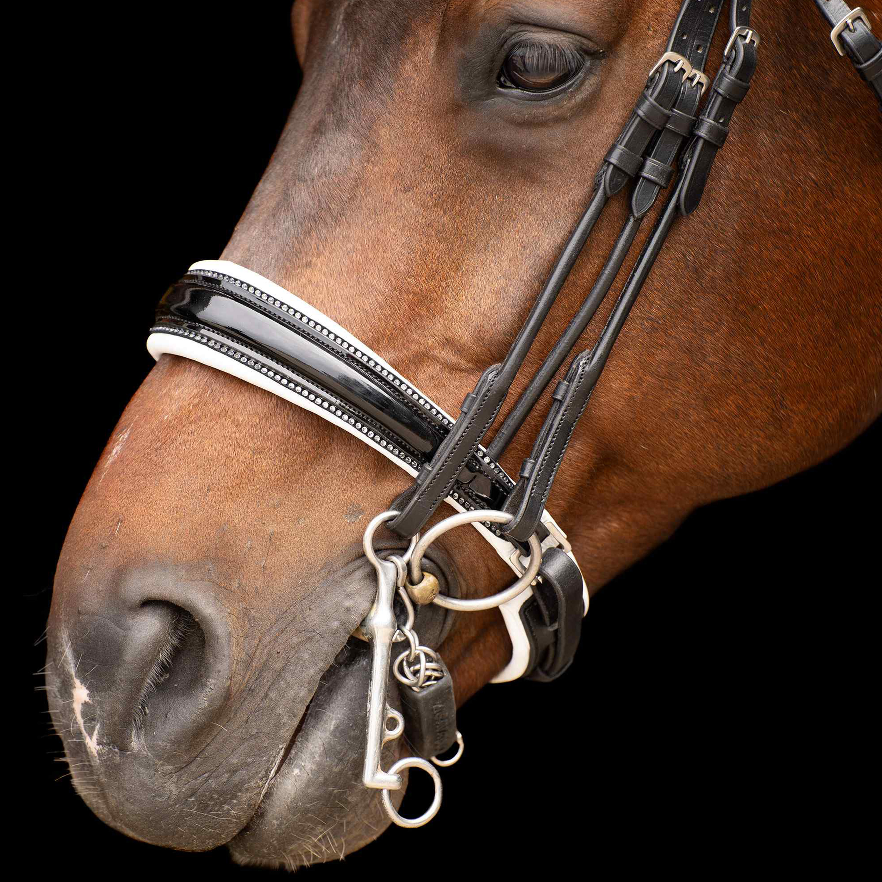 Imperial Riding Weymouth bridle Olympia Black-White - 3