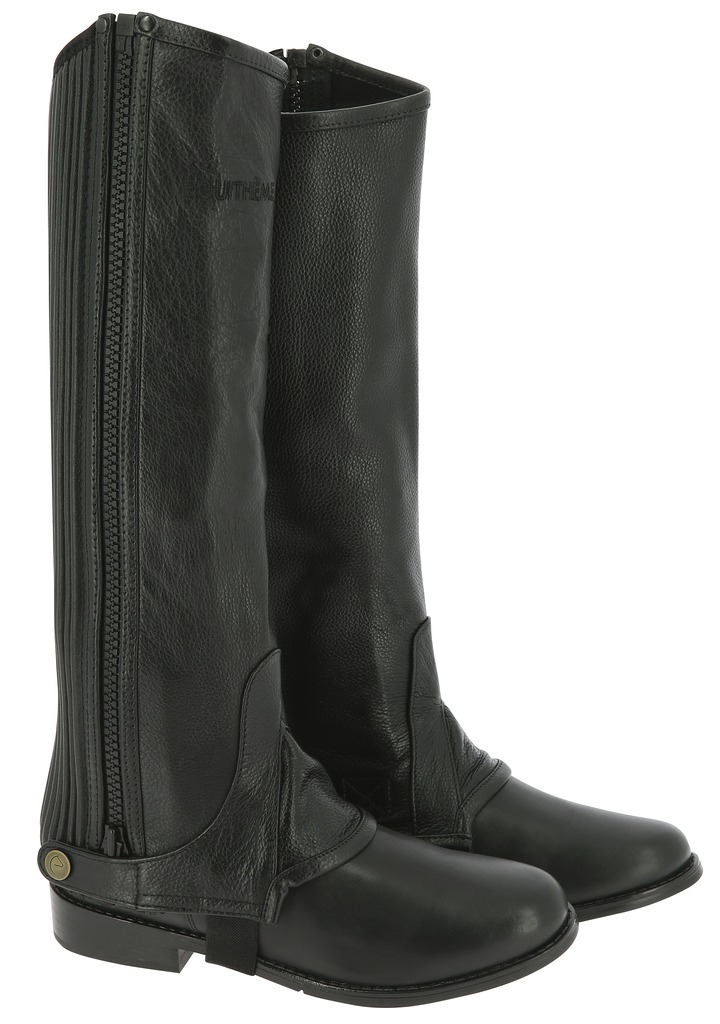 EQUITHÈME Shortchaps i Läder Svart (XXS)