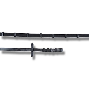 Hansbo Sport Ribbed weaving Reins with Stop black